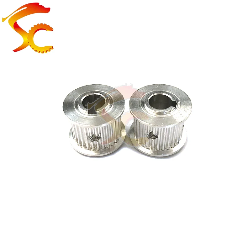 Зубчатый шкив алюминиевого S2M 30teeth зубчатый диаметр 8 мм (шпоночным пазом для