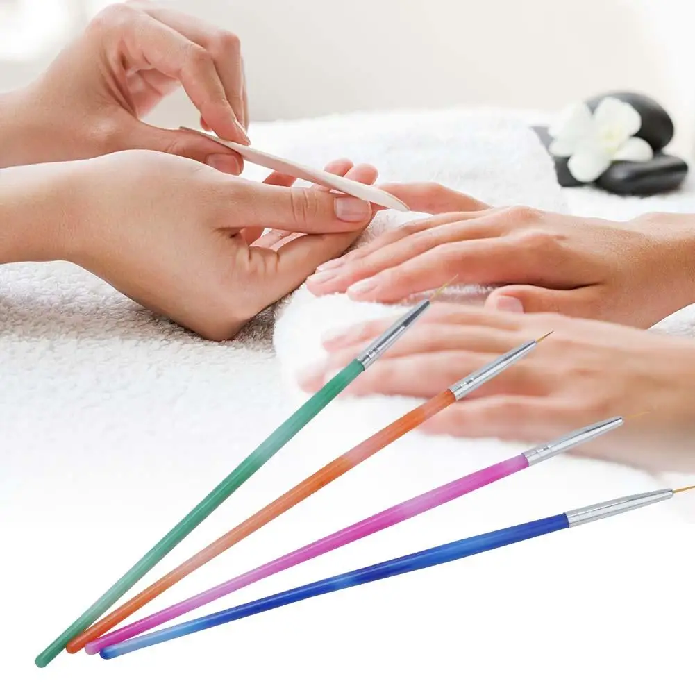 4 шт./компл. профессиональная ручка для точечного рисования ногтей кисти макияжа