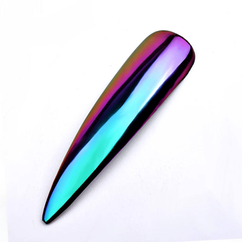 

1 коробка 0,3 г зеркало-Хамелеон Блестки для ногтей Пудра Сделай Сам ногти хромовый металлический эффект дизайн ногтей порошок хромированная...