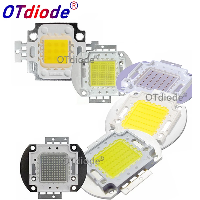 30mil 45mil High Power LED Chip integrated Lamp Blue Orange Pink Green Yellow Red Full spectrum White 10W 20W 30W 50W 100W | Лампы и