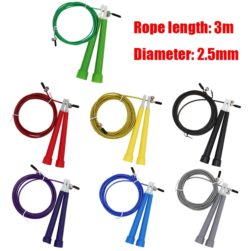 

Новая Регулируемая Скакалка из стальной проволоки, оборудование для фитнеса, проволока для упражнений, Скакалка с нескользящей ручкой, Утя...