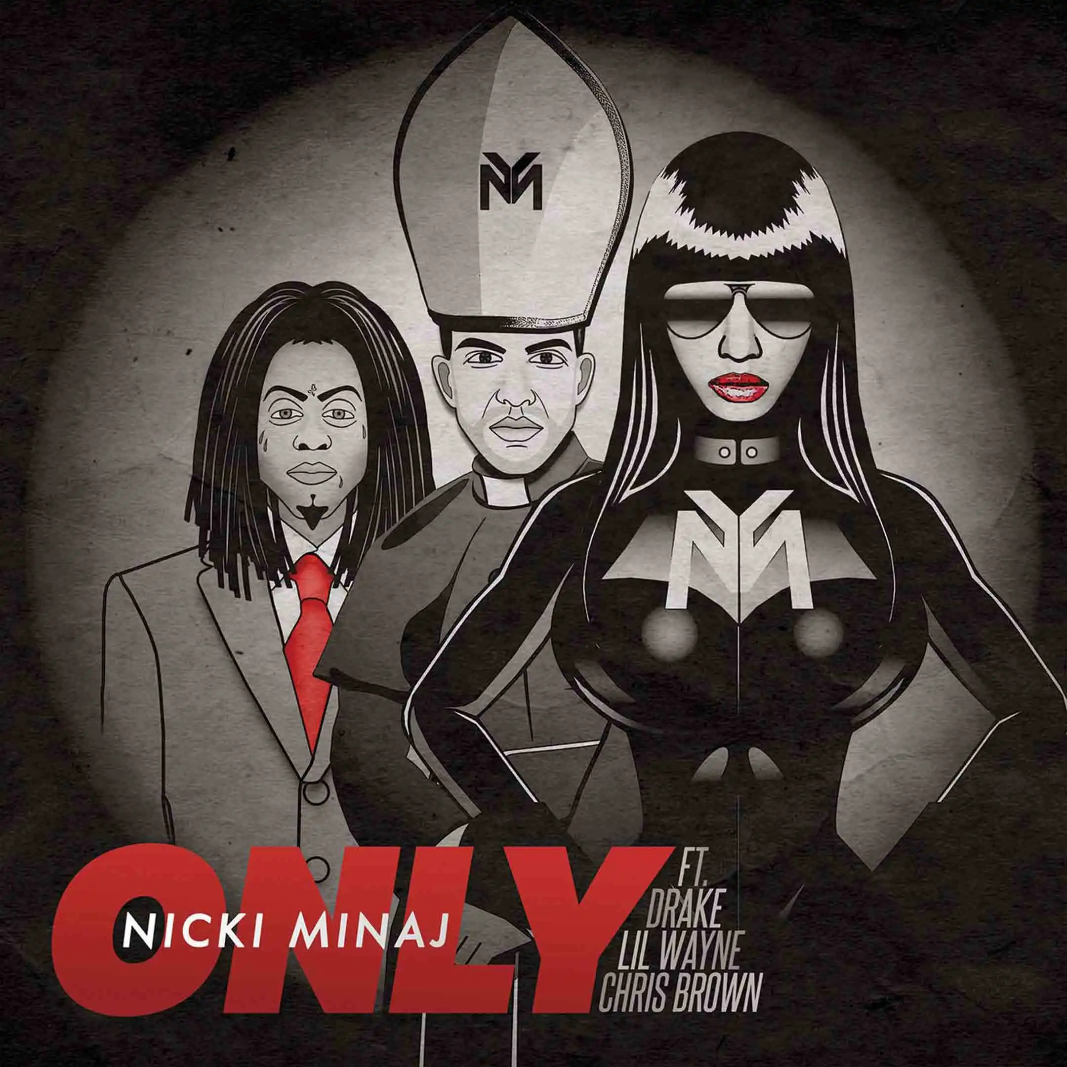 M281 Nicki Minaj Only Drake Lil Wayne Chris Brown художественный постер с принтом украшение на стену