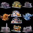 Металлический 3D пазл MU Su Anhui style Garden Chinese building The Bund of Shanghai Model DIY 3D головоломки, подарок для детей и взрослых