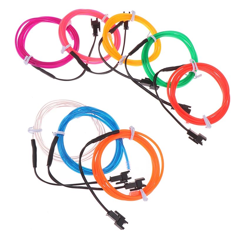 

Neon Light Colorful 1M Car Lights Dance Party Decor Light Neon LED Lamp Flexible EL Wire Rope Tube Waterproof LED Strip