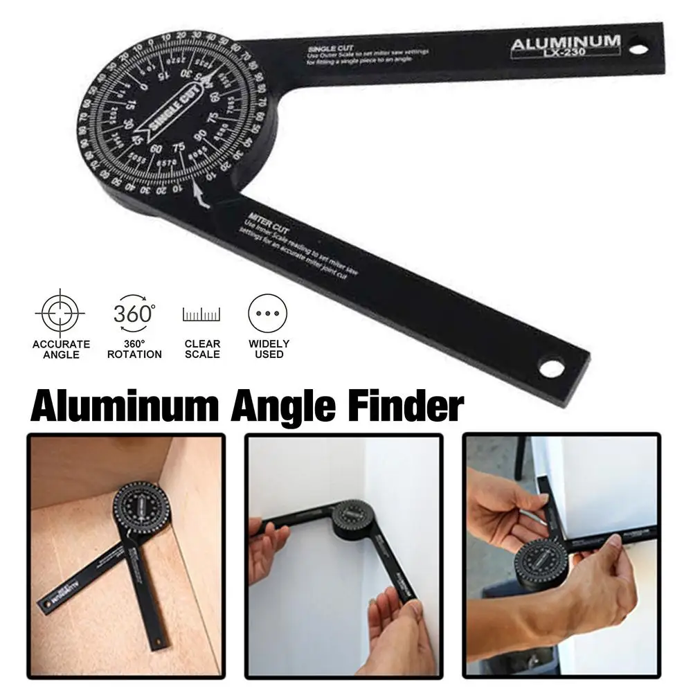 

Miter Saw Protractor Aluminum Miter Saw Protractor Woodworking 7-Inch Rust Proof Angle Finder Featuring Precision Laser