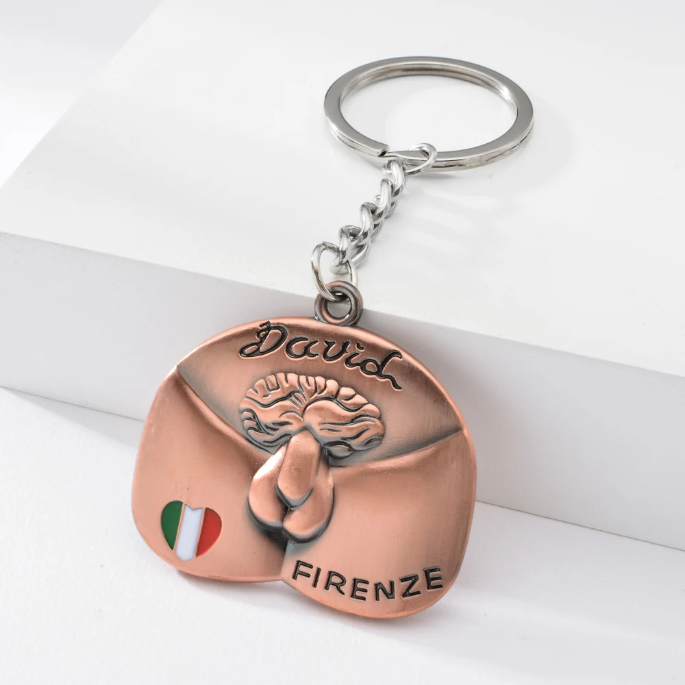 Новинка креативный брелок Firenze с рельефным рисунком для мужчин итальянский стиль