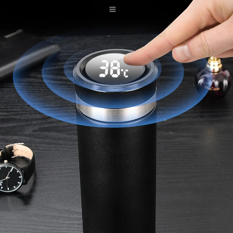 НОВЫЙ Температурный Дисплей Смарт термос бутылка с двойными стенками из