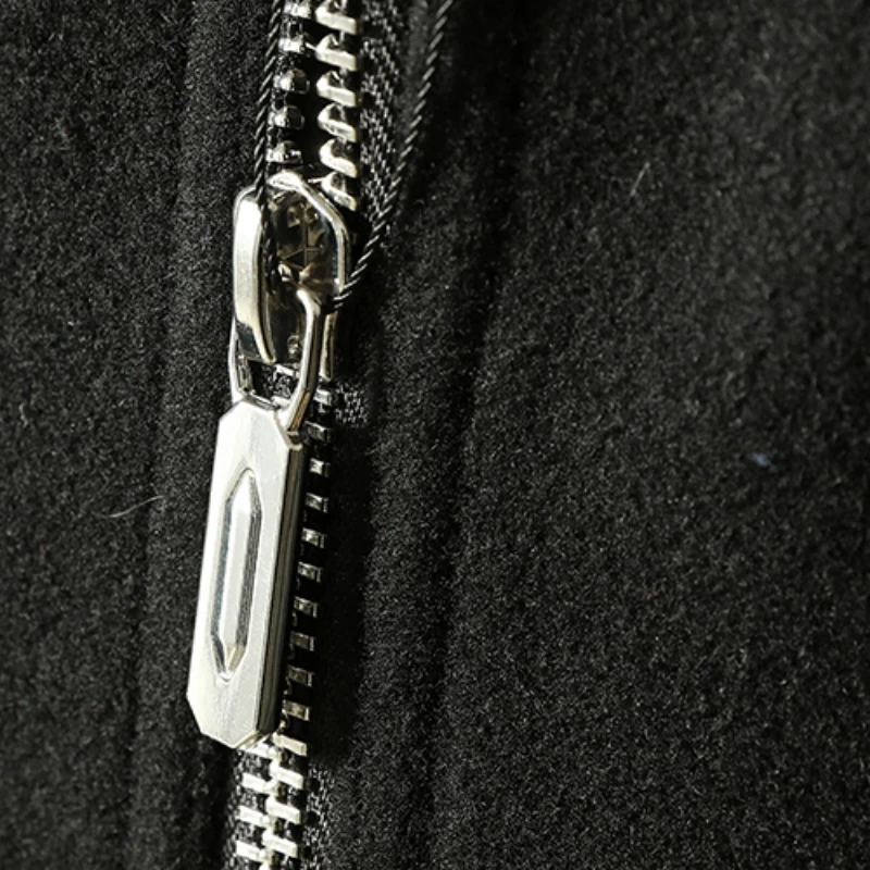 

2020 Spring New Men's Jacket Woolen Coat Casual Solid Black Top Streetwear Baseball Jacket Fashion Bomber Jacket
