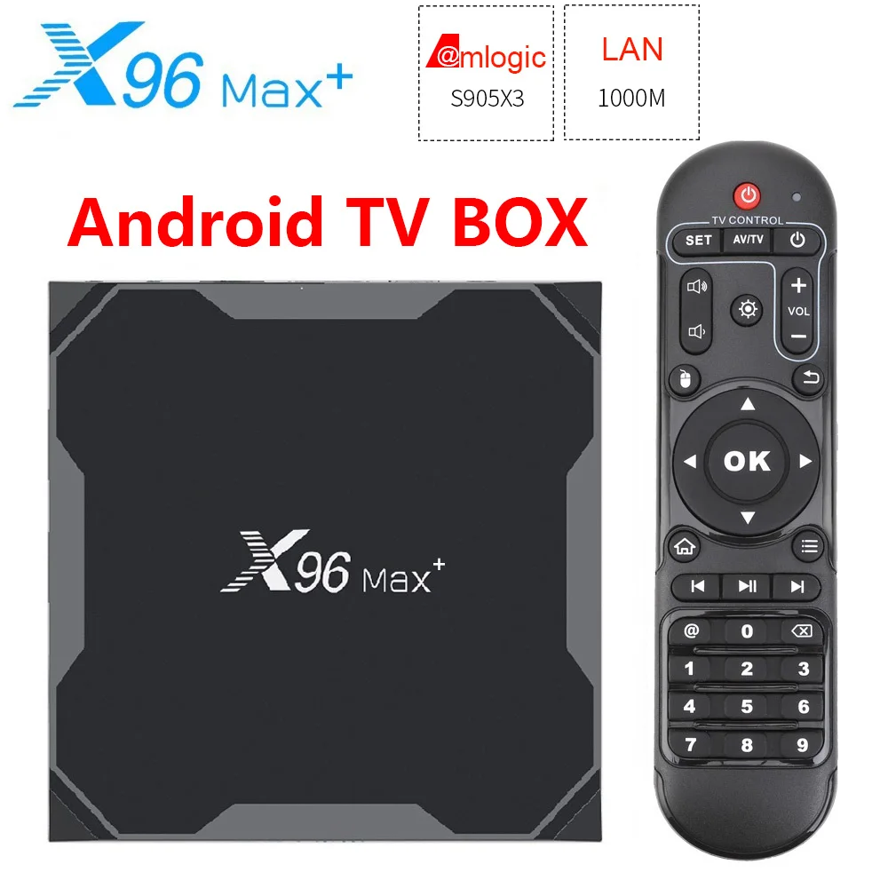 Умная ТВ приставка Android 9 X96 MAX Plus TVBOX 4 Гб 64 2 г 5G двухъядерный процессор Wi Fi BT4.0 X96MAX