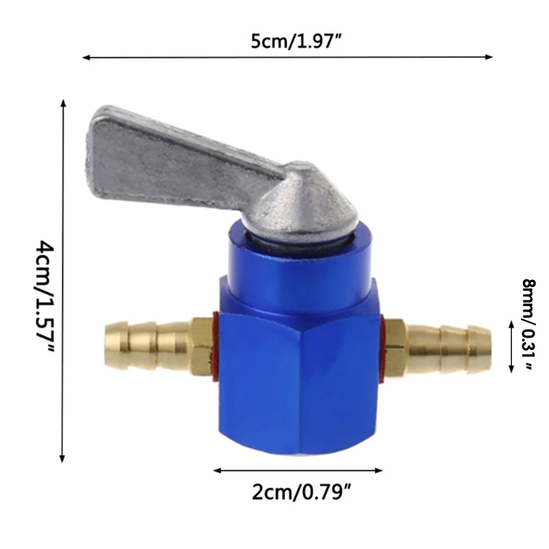 

1pcs Universal 6mm 8mm MotorcycleIn-Line Petrol Fuel Tap On-OFF Petcock Moto Fuel Switch
