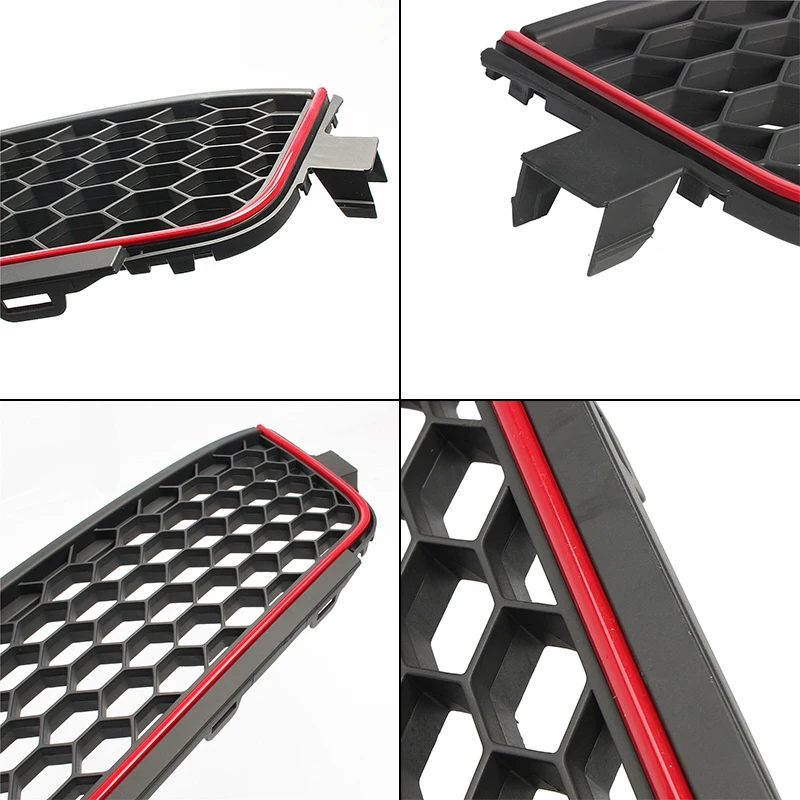 Красный передний бампер сотовая Нижняя впускная решетка в сборе для Jetta MK6 GLI 2011 2014