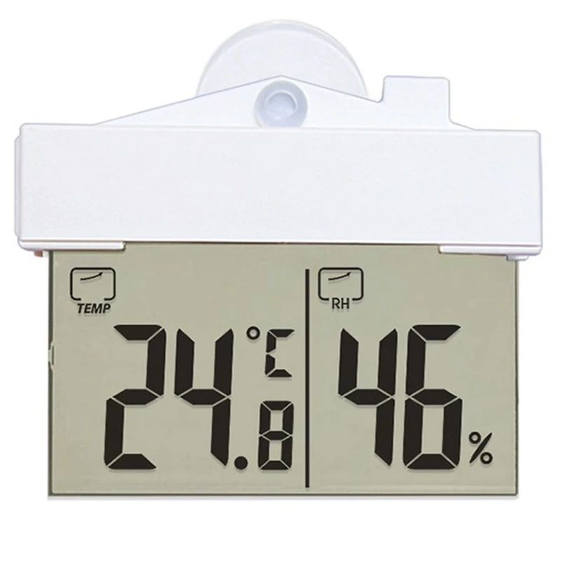 

Цифровой Прозрачный домашний оконный дисплей, термометр, гигрометр, комнатный, наружный, температурный, комнатный, измеритель влажности, ст...