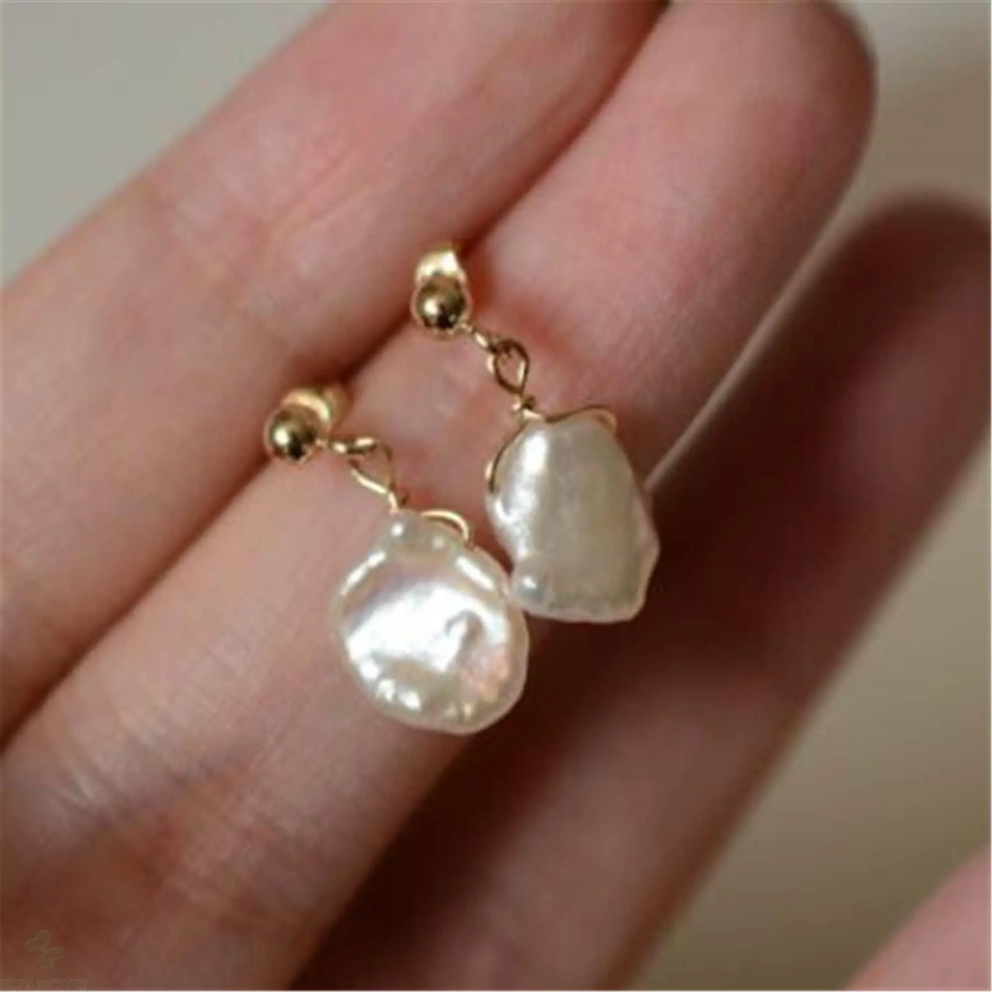 1 пара белые жемчужные серьги в стиле барокко гвоздики роскошные классические подарочные аксессуары