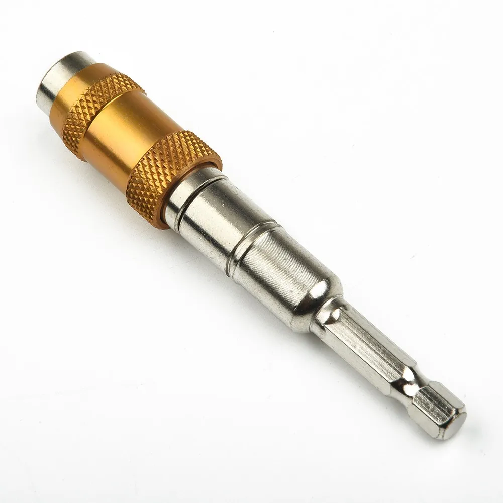 

1/4 Hex Shank Pivoting Magnetic Screw Drill Tip Quick Change Locking Bit Holder Spiral Drill Point Extension Rod