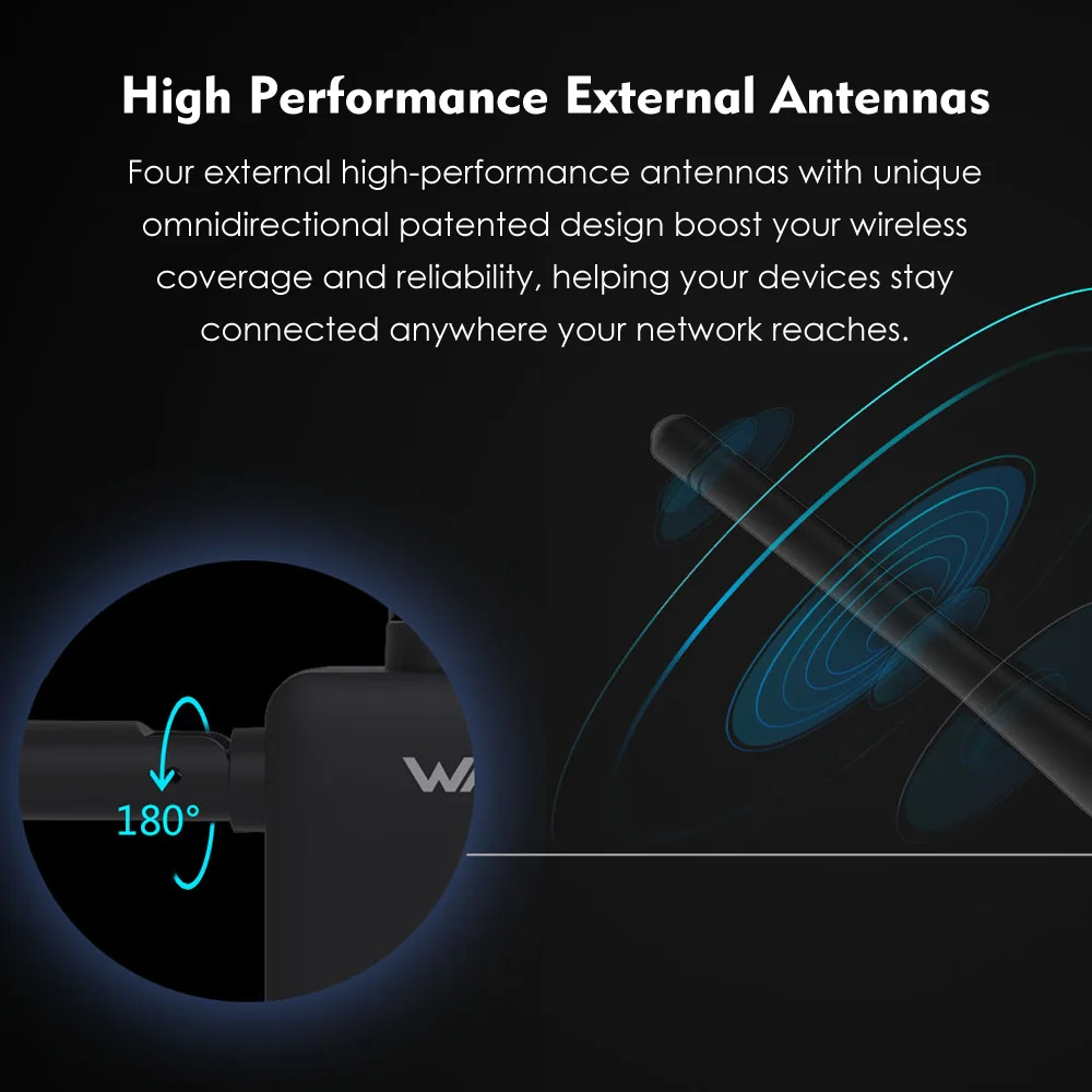 Wavlink AC1200 Беспроводной Wi-Fi ретранслятор/усилитель/маршрутизатор расширитель диапазона Двухдиапазонная точка доступа WPS кнопка с 4 внешними антеннами