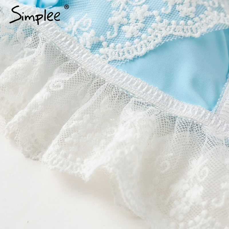 Женский привлекательный купальник Simplee кружевное бикини купальный костюм на