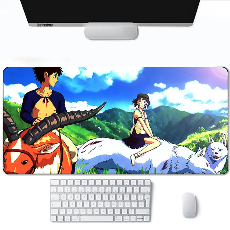 

Princess Mononoke Mouse Pad Gamer Computer Large 900x400 XXL For Desk mat Keyboard E-sports gaming accessories mousepad 30x60