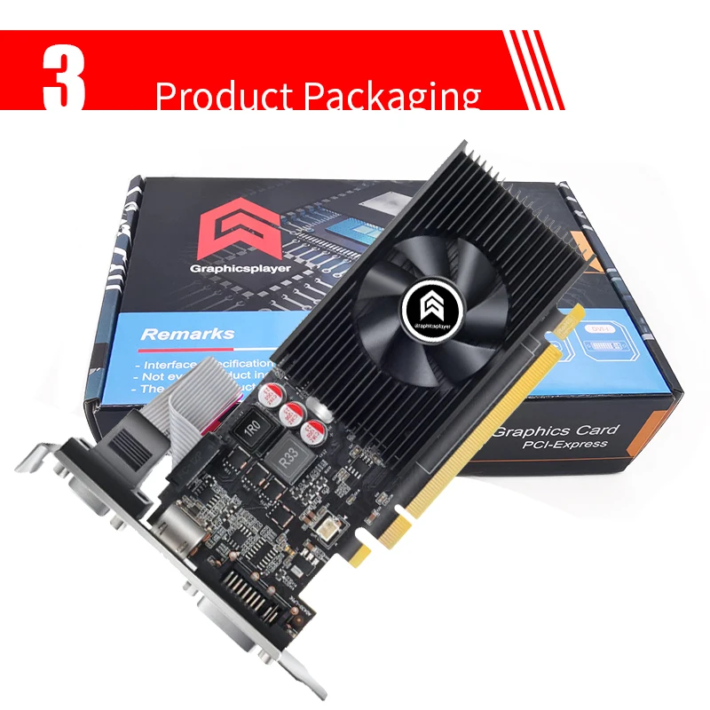 Низкопрофильная графическая карта GT730 2 Гб gt710 2048 МБ GT210 1 ГБ/1024 64 бит LP VGA Видеокарта