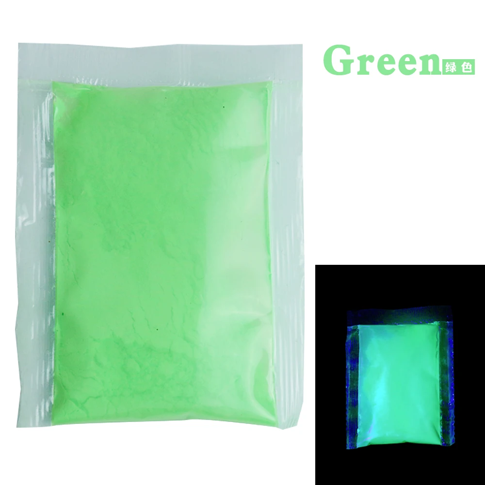 

Glow in the Dark Fluorescent Powder Shining for DIY Nail Home Party Decoration 10g Green Phosphor Pigment Luminous Powder