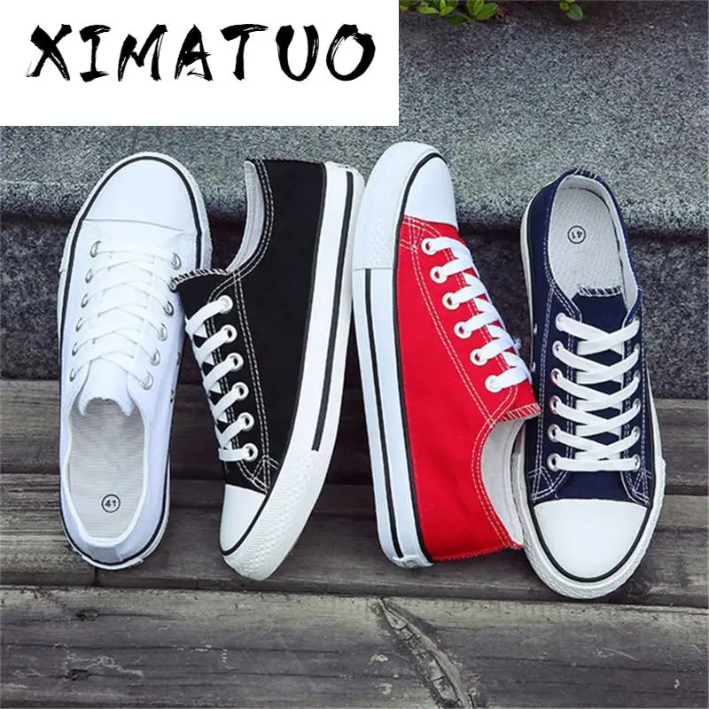 Кеды мужские на шнуровке Вулканизированная плоская подошва холщовые кроссовки