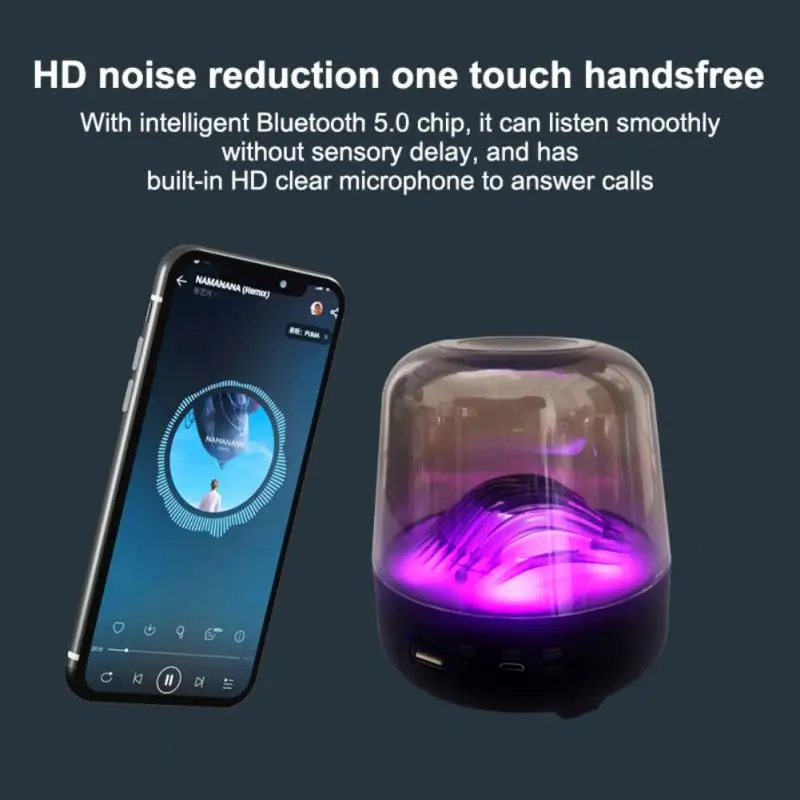 Портативная Bluetooth-колонка водонепроницаемая Колонка со светодиодный Ной