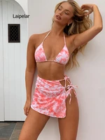 tie dyed bikini set 2021 new womens split summer holiday beach swimming wear 2 peices suit