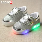 Кроссовки Детские светящиеся, повседневная обувь, туфли со светодиодной подсветкой, для девочек и мальчиков, размеры 21-30