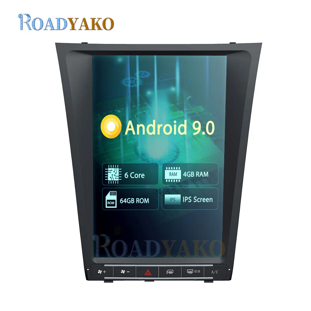 

Автомобильный радиоприемник 12,1 дюйма на Android, мультимедийный видеоплеер, навигация GPS, стиль Тесла для Lexus GS300 GS460 GS450 GS350 2004-2011Stereo