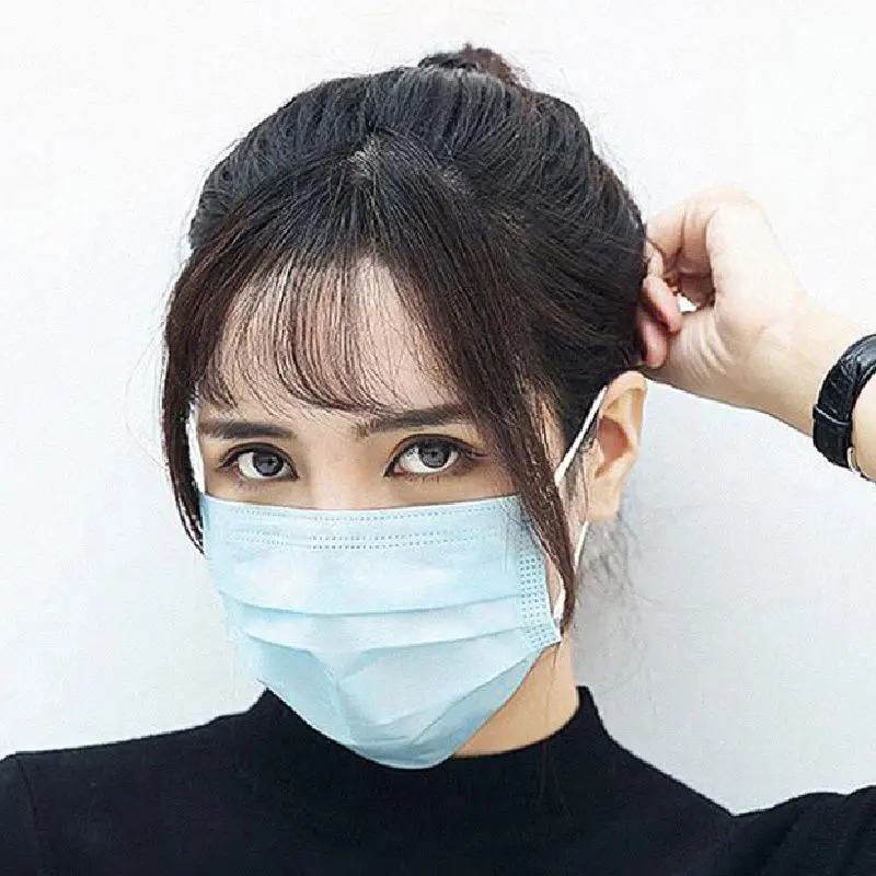 

Mouth Masks 3-layer Disposable Mascarillas disposable capes Non Woven Meltblown Cloth Masks Elastic Ear Loop Face Mask