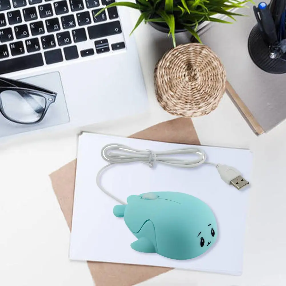 

1200 DPI Wired Gaming Mouse Cute Little Dolphin Pink USB Wired Optical Gaming Game Mice Office Home Mouse For Notebook PC Laptop