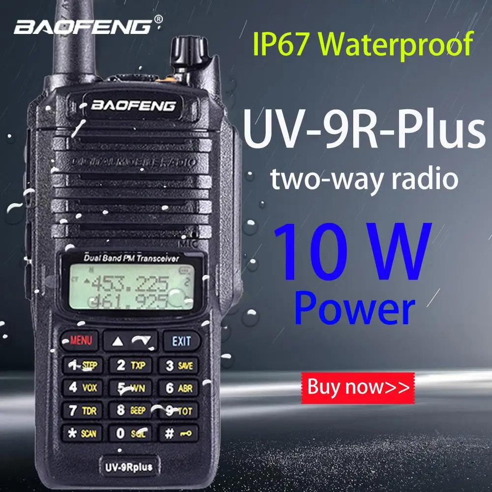 Baofeng новая UV 9R Plus высокая мощность обновления Водонепроницаемая рация 10 Вт для