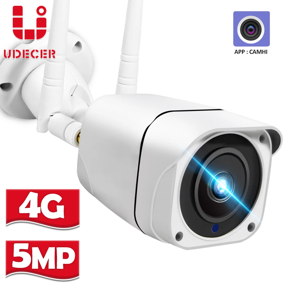 5-мегапиксельная IP-камера 1080P HD 4G SIM-карта Wi-Fi камера наружная камера безопасности с металлическим корпусом домашняя цилиндрическая камера аудионаблюдения Camhi APP P2P - изображение