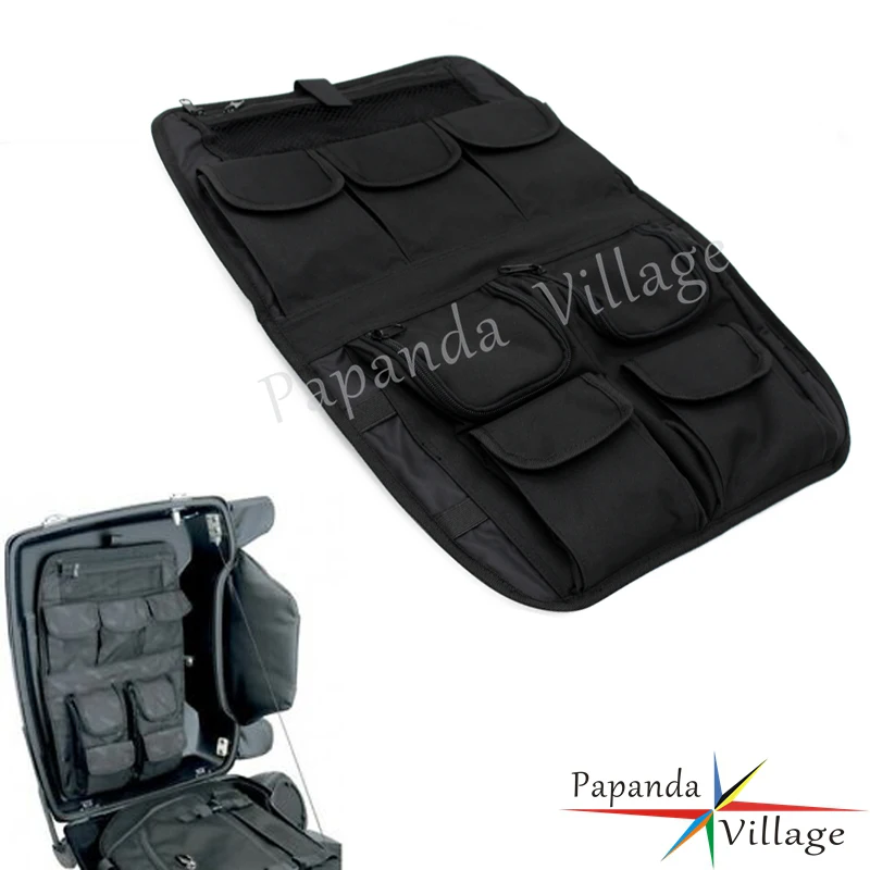 Черная сумка для сиденья мотоцикла путешествий органайзер с крышкой Харлей FLHR