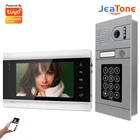 Видеодомофон Jeatone с замком для дома, квартиры, Wi-Fi, беспроводной видеодомофон, система очистки пароля AHD960P Tuya