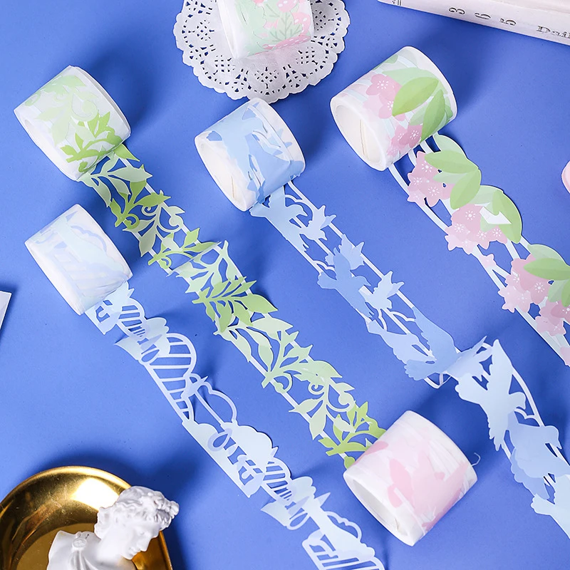 

New Kawaii Hollow Washi Tape Adhesive DIY Decorative MaskingTape Scrapbooking Label Stickers Stationery School Office Supply