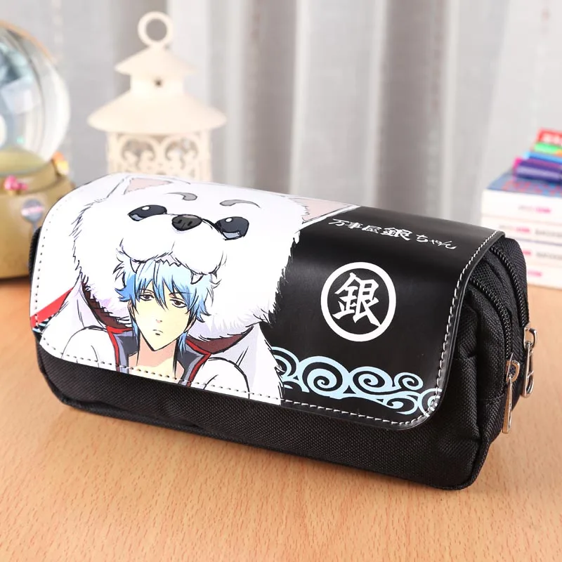 Чехол для карандашей на двойной молнии с аниме GINTAMA Новое поступление косметичка