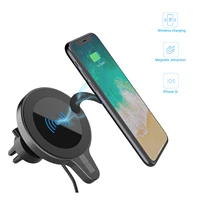 universal car phone holder air outlet snap fixed 15w fast wireless charging magnetic attraction automatic clamping support frame