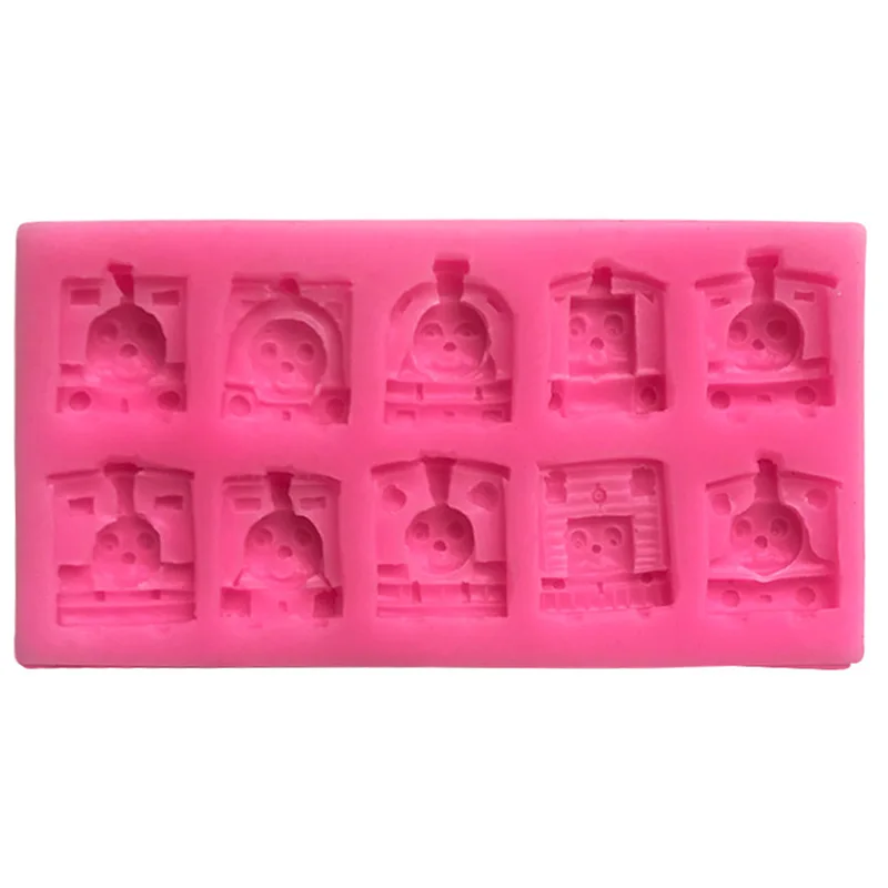 Lace Mold DIY Fondant Cake Chocolate Candy Tools Cartoon Locomotive Sugar Molds Silicone MAQUETER Eco-friendly |