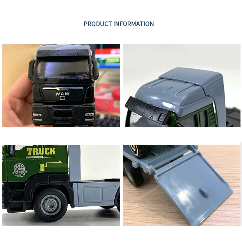 1:87 масштаб грузовик игрушка трактор модель платформа мини трейлер сплав детские