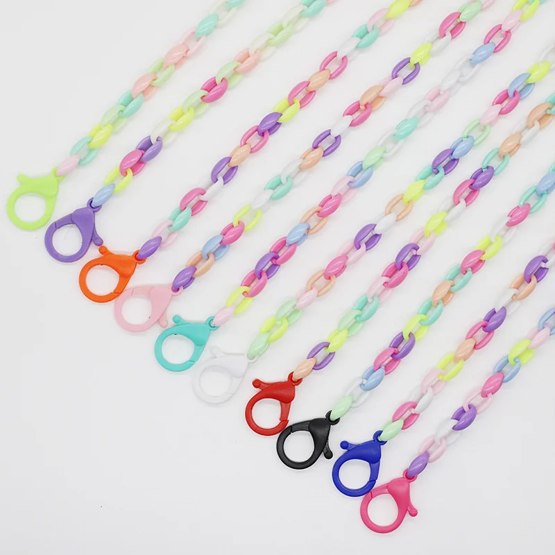

Rainbow color Fashion twist mask chain glasses hanging rope candy color anti loss mask chain