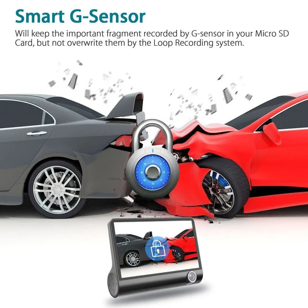 

Wide Shooting Angle Video Recording 4 Inch Camera Car Dvr Recorder Essential for Car Driving