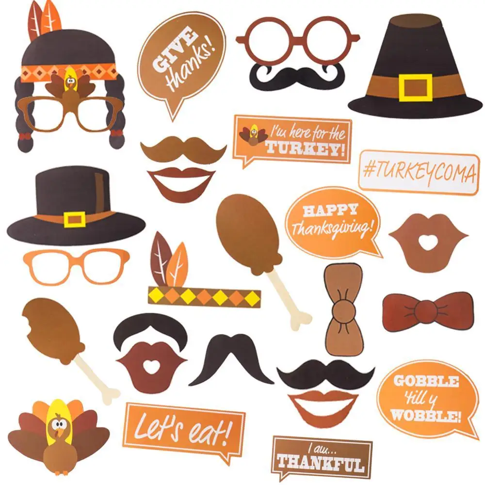 День благодарения фото стенд реквизит Винтаж время сбора урожая Gobble Спасибо