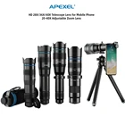 Профессиональный зум-объектив APEXEL HD 20-40X28X36X60x с селфи-штативом и затвором наблюдайте за луной для iPhone 13 HUAWEI