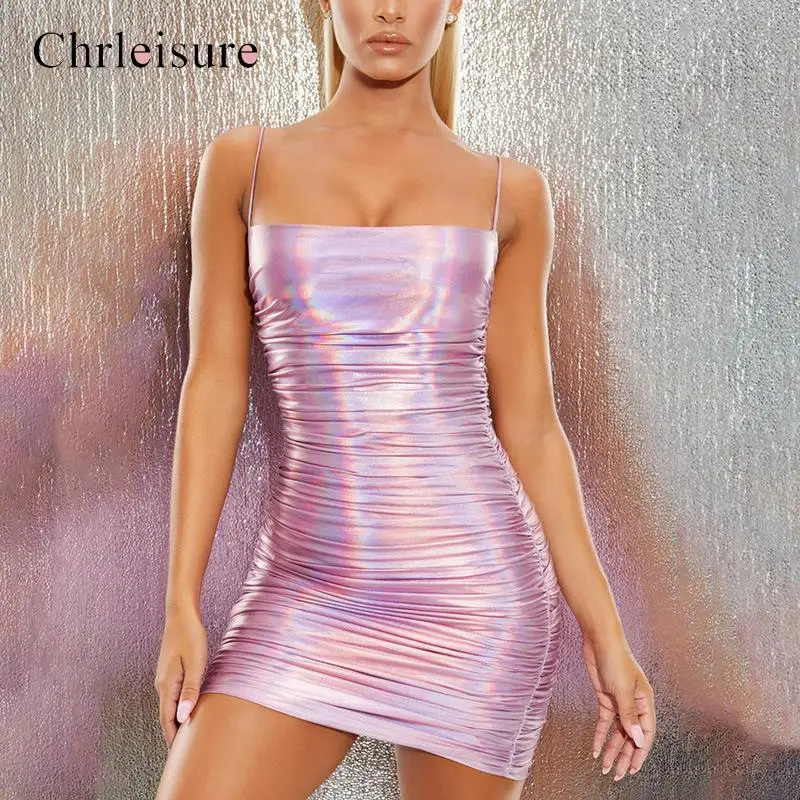 Сексуальное платье комбинация ДЛЯ Woemn с высокой талией блестящие тонкие платья