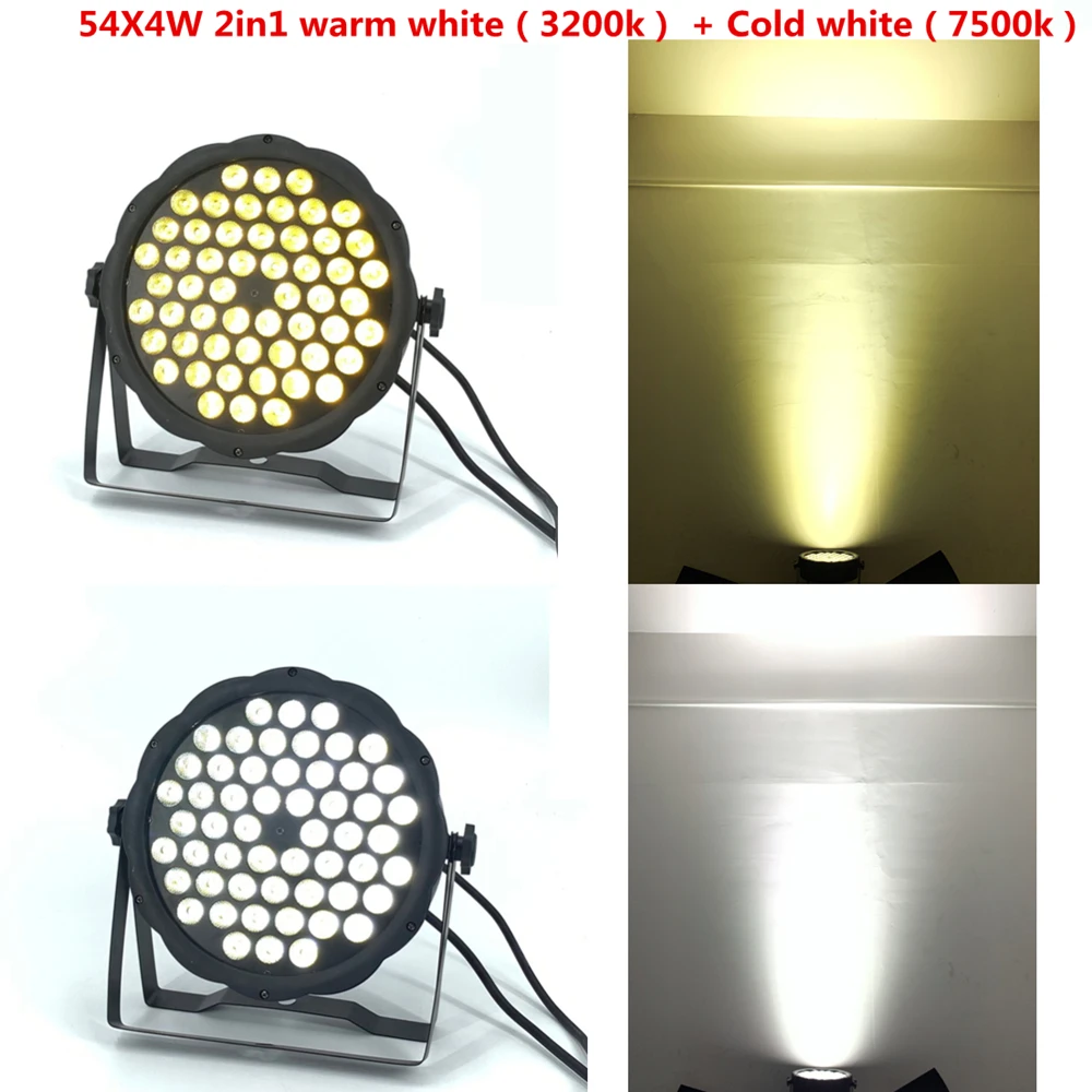 Светодиодный плоский тонкий просветильник для дискотек 54x3 Вт RGBW УФ-светильник 54x4