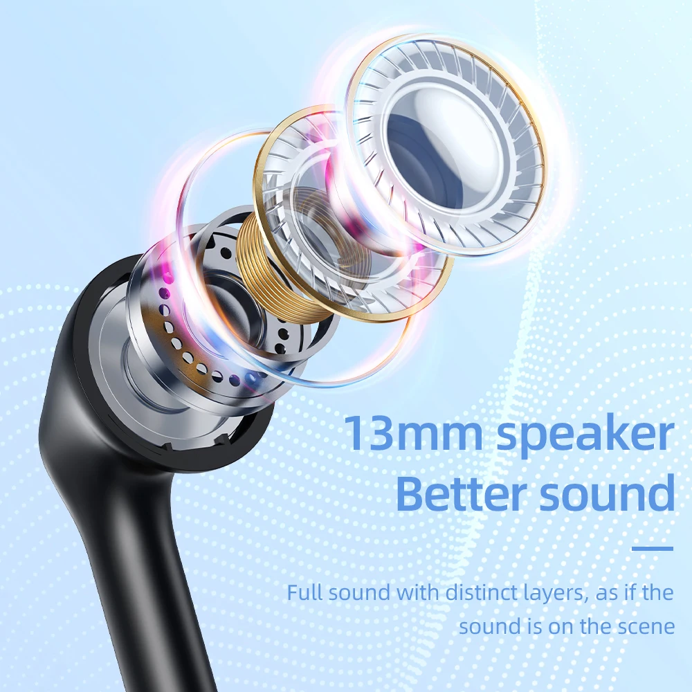 HOCO Translucent True TWS Wireless Bluetooth 5.1 Earphones Noise Cancelling Sports Waterprof Headphones Touch Control Earbuds |