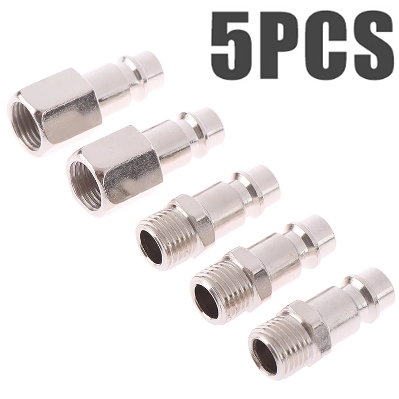 5 шт. 1/4 &quotBSP Femal/мужской воздушный шланг компрессорные соединители Серебристые
