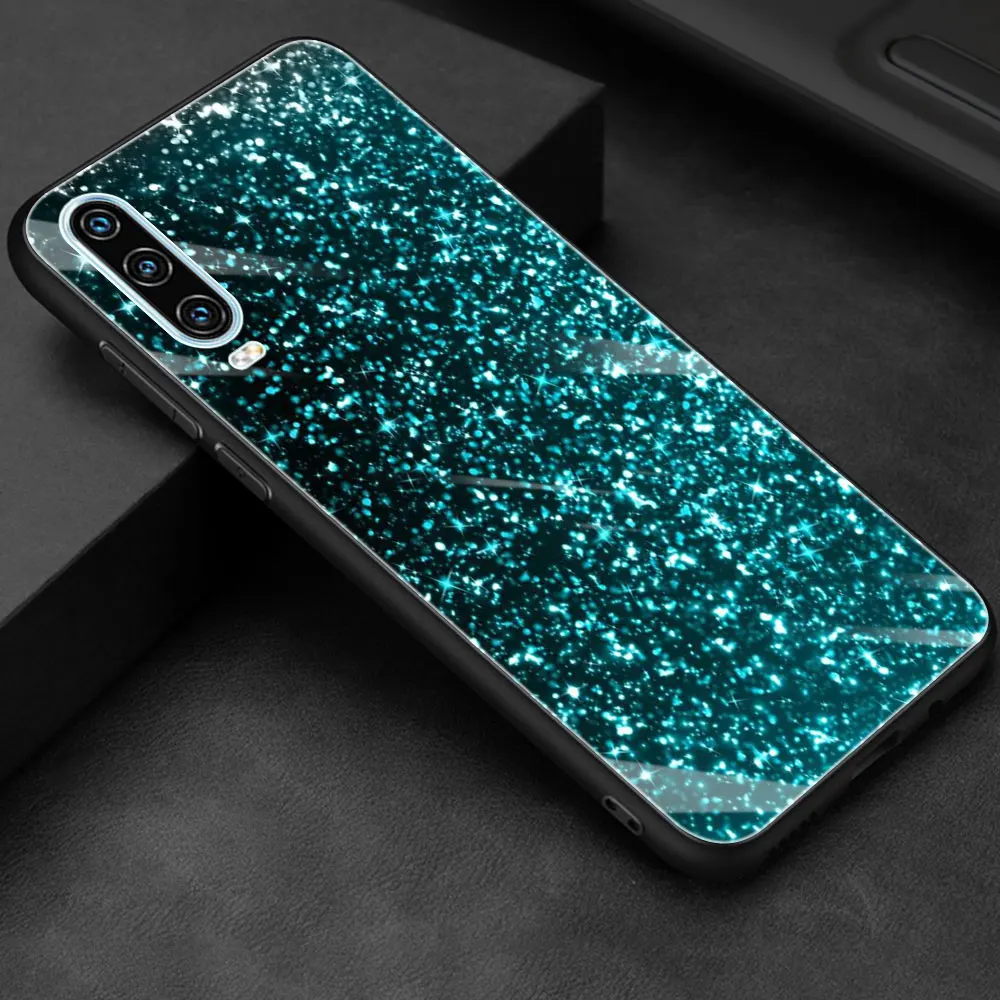 

Beautiful Diamonds Luxury Glass Cover for Huawei P10 P20 P30 Pro P40 Lite 5G P Smart Z 2020 Y6 Y7 Y9 Y6P 2019 Case Shell
