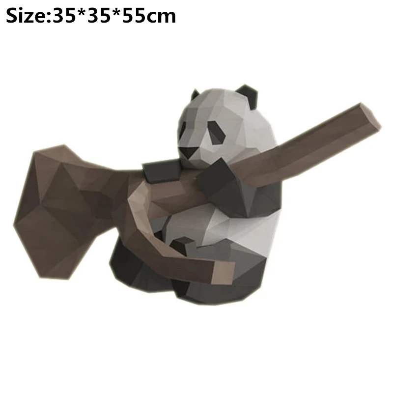

Panda On the Tree 3D Paper Model Animal Papercraft DIY Crafts Puzzles Kids Wall Mounted Decorations Home Deco Adult Gifts Toys