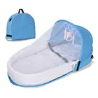 Многофункциональная переносная детская кроватка для путешествий, складная детская кроватка, детская кроватка для сна с комаром
